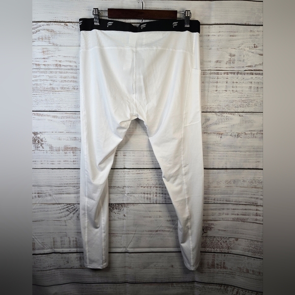 Fabletics Men's White Performance Tights - Picture 4 of 8